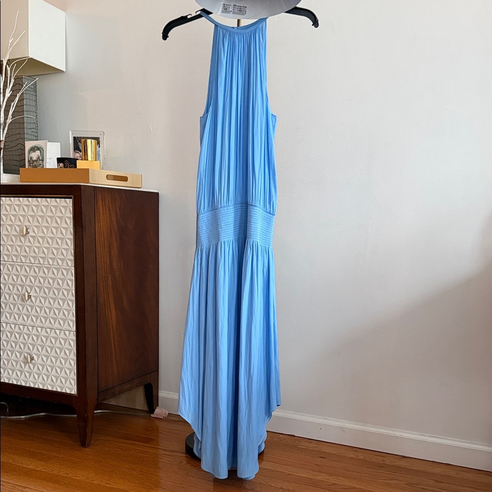 Ramy Brook Sky Blue Halter Maxi Dress